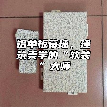 铝单板幕墙，建筑美学的“软装”大师