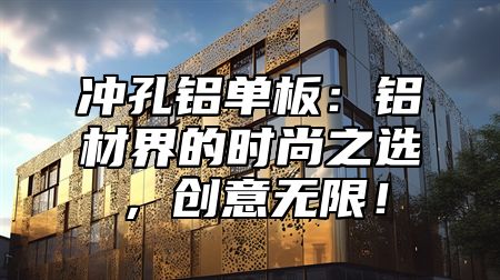 冲孔铝单板：铝材界的时尚之选，创意无限！