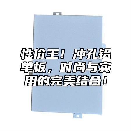 性价王！冲孔铝单板，时尚与实用的完美结合！
