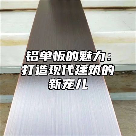 铝单板的魅力：打造现代建筑的新宠儿