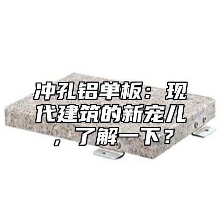 冲孔铝单板：现代建筑的新宠儿，了解一下？
