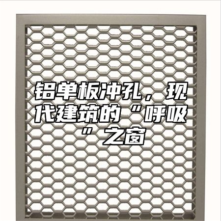 铝单板冲孔，现代建筑的“呼吸”之窗