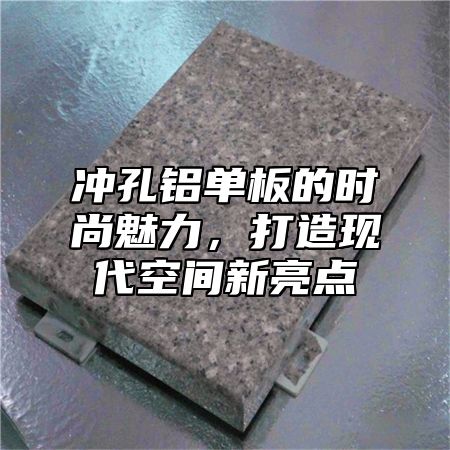 冲孔铝单板的时尚魅力，打造现代空间新亮点