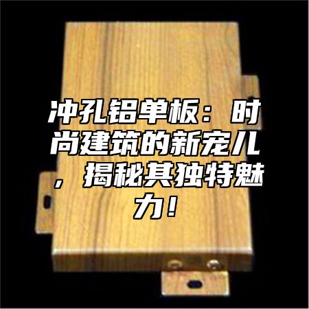 冲孔铝单板：时尚建筑的新宠儿，揭秘其独特魅力！