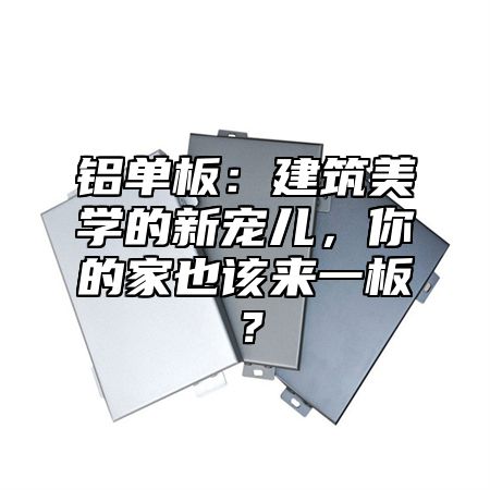 铝单板：建筑美学的新宠儿，你的家也该来一板？
