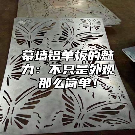 幕墙铝单板的魅力：不只是外观那么简单！