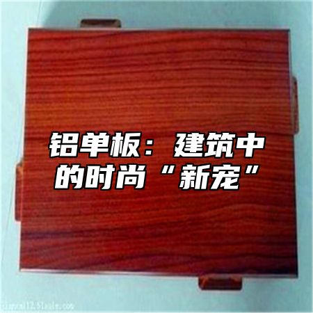铝单板：建筑中的时尚“新宠”
