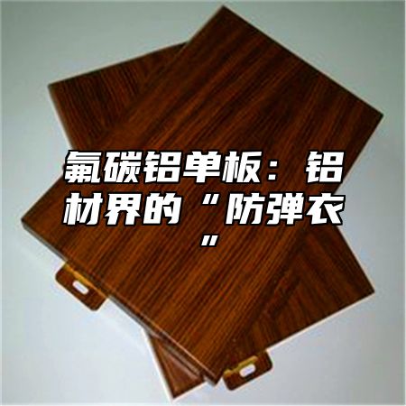 氟碳铝单板：铝材界的“防弹衣”
