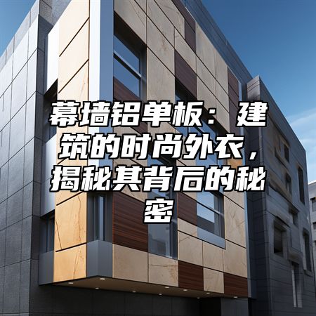 幕墙铝单板：建筑的时尚外衣，揭秘其背后的秘密